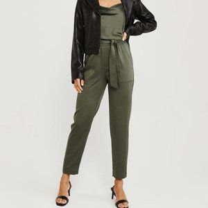Brand New Abercrombie Paperbag Silky Olive Pants